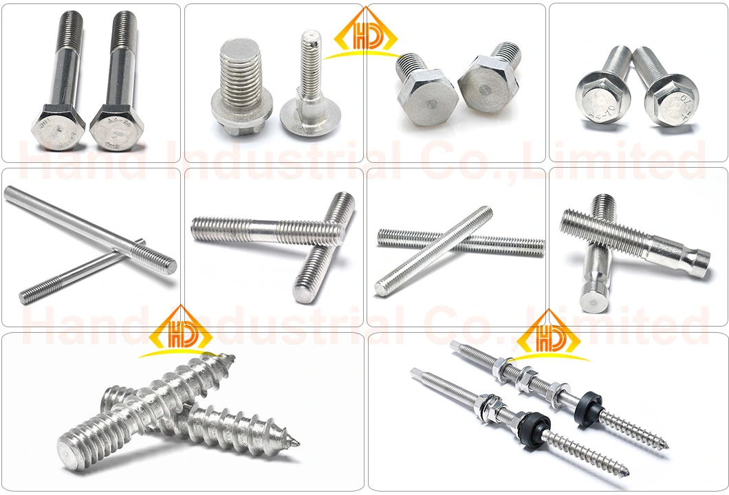 Hand Supply Cheap Price M5 M6 M8 Hand Tighten Screws Threaded Rod Stud Bolt A2 A4 Stainless Steel Fastener